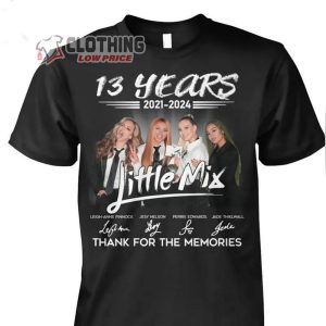 Little Mix Tour 2024 Merch Little Mix 13 Years 2021 2024 Thank You For The Memories Signatures T Shirt