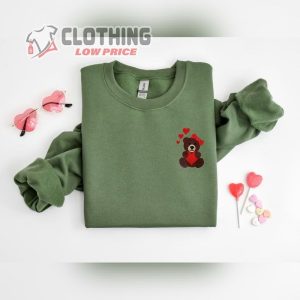 Love Bear Embroidered Sweatshirt ValentineS Day Bear Embroidered Shirt 4