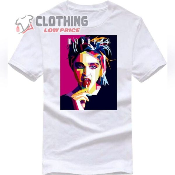 Madonna Illustration Signature Shirt Png Madonna Shirt Music Tour 2024   Madonna PopT Shirt Music Retro Singer Material Girl Arena The Celebration Tour 2024 1 600x600 