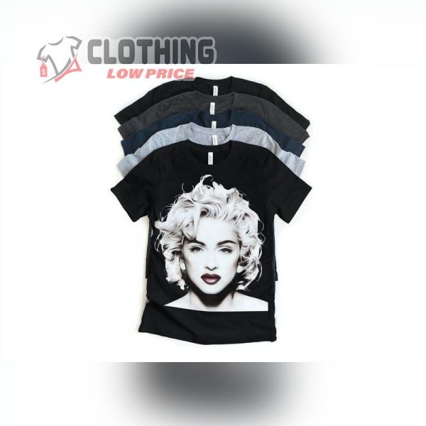 Madonna Retro T-Shirt, Madonna Black And White Shirt, Music Shirt