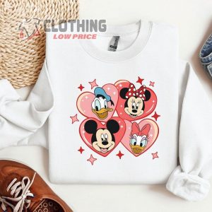 Mickey And Friends Sweatshirt, Disney Valentines Day Sweatshirt