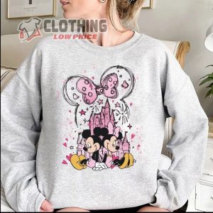 Mickey And Minnie In Love Sweatshirt, Disney Valentine Sweatshirt