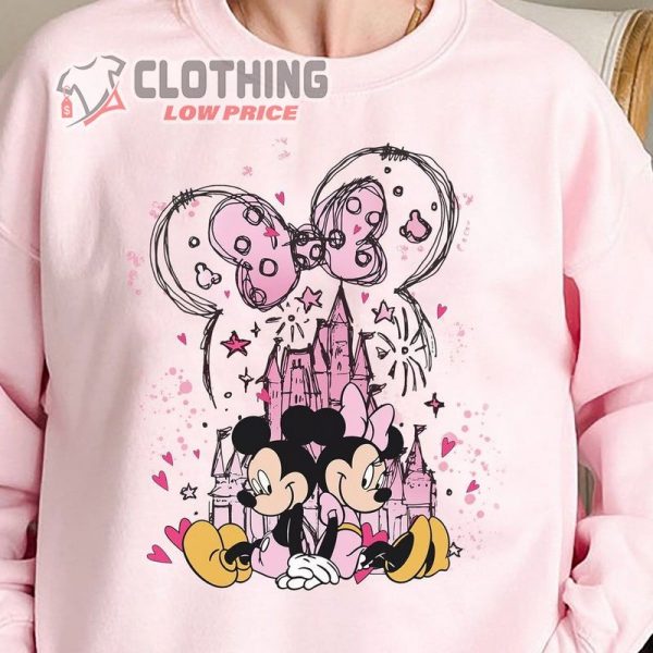 Mickey And Minnie In Love Sweatshirt, Disney Valentine Sweatshirt