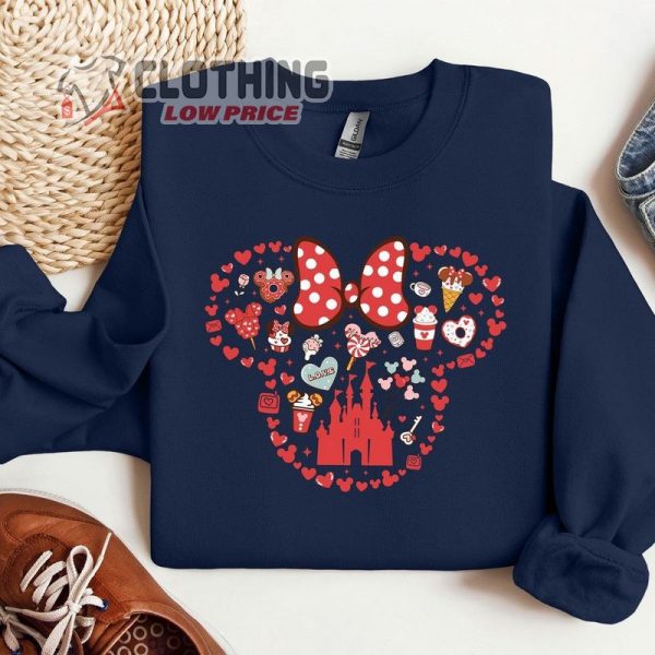 Mickey And Minnie Sweatshirt, Disney Valentines Day Sweatshirt