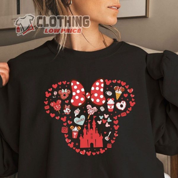 Mickey And Minnie Sweatshirt, Disney Valentines Day Sweatshirt