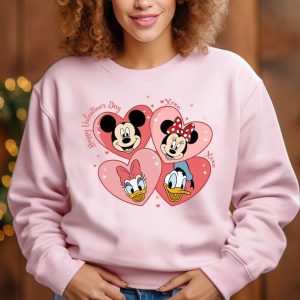 Mickey Minnie Disney Valentine Shirt, Disneyland Donald Daisy Valentines Day