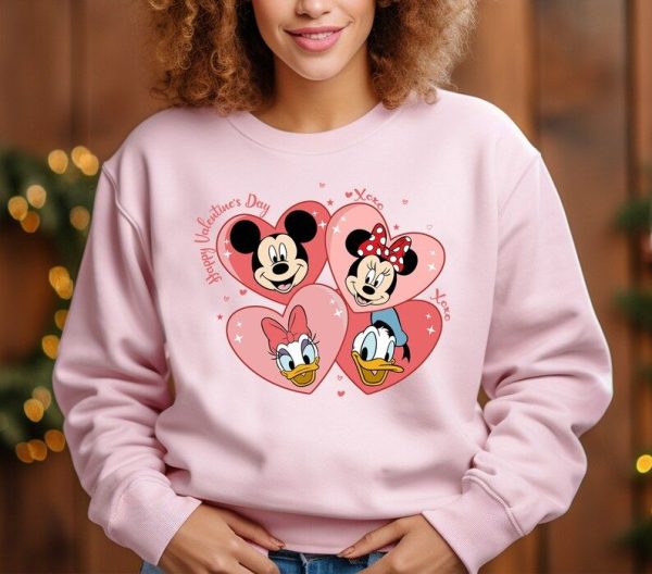 Mickey Minnie Disney Valentine Shirt, Disneyland Donald Daisy Valentines Day