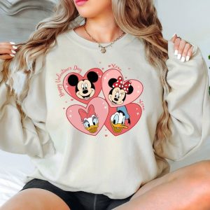 Mickey Minnie Disney Valentine Shirt Disneyland Donald Daisy Valentines Day 3