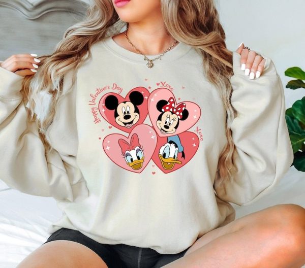 Mickey Minnie Disney Valentine Shirt, Disneyland Donald Daisy Valentines Day