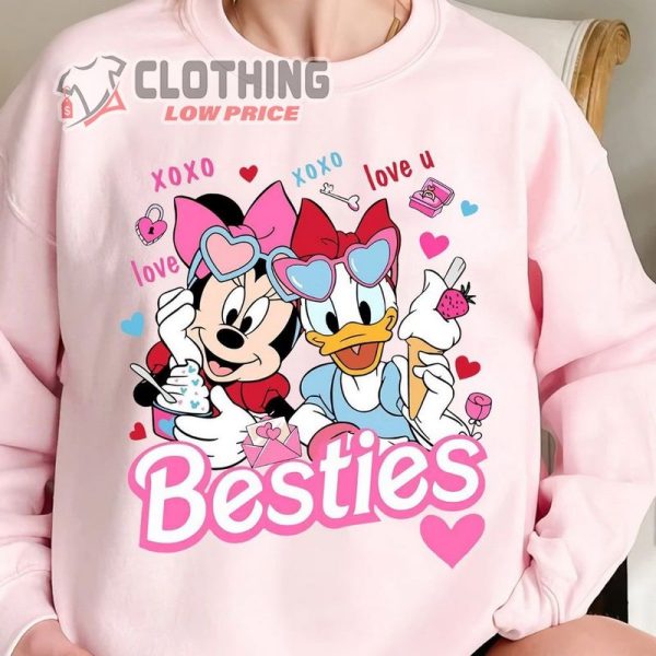 Minnie Daisy Besties Valentine Sweatshirt, Mama Mini Matching Shirts