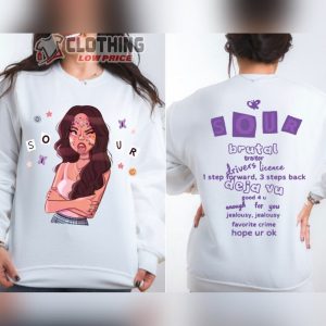 Olivia Concert Unisex Sweatshirt Pop Rock Album Olivia Rodrigo Shirt Vampire New Single Album Hoodie Guts Album Tracklist T Shirt1