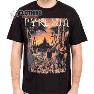 Pyrexia Age Of The Wicked Logo T-Shirt, Pyrexia Graphic Tee, Pyrexia New Album Merch