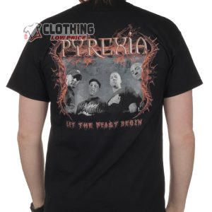 Pyrexia Feast Of Iniquity Song T-Shirt, Pyrexia Age Of The Wicked Logo T-Shirt, Vintage Pyrexia Graphic Tee, Pyrexia New Album Merch