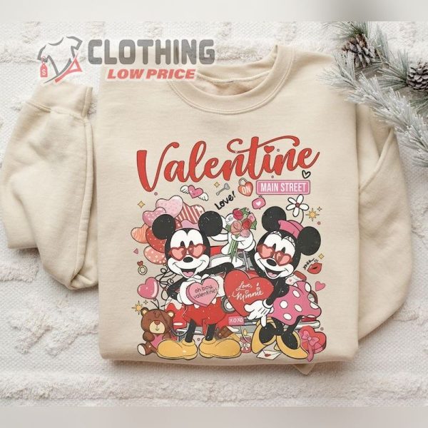 Retro Valentine Sweatshirt, Disneyland Valentine Shirt