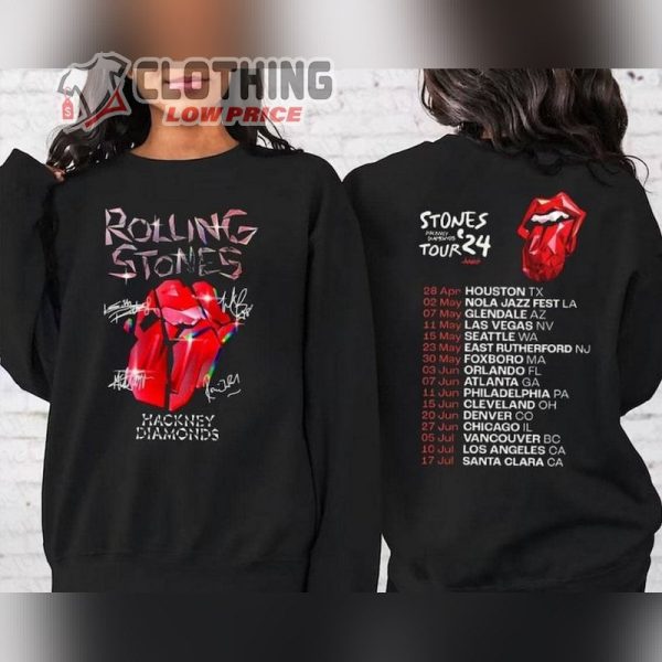 Rolling Stones 2024 Hackney Diamonds Tour Shirt, Rolling Stones 2024 Tour Shirt, Hackney Diamonds Tour Merch