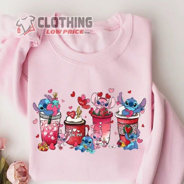 Stitch Valentine Sweatshirt, Stitch Shirt, Disney Stitch Shirt, Disney Valentine’S Day Shirt