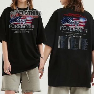 STYX Band And Foreigner Band Tour 2024 Merch STYX Band And Foreigner Band Music World Tour 2024 Shirt Renegades And Juke Box Heroes Tour 2024 T Shirt 1