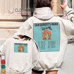 Sam Roberts Band Tour 2024 Unisex Hoodie The Adventures of Ben Blank Tour Dates 2024 T Shirt Sam Roberts 2024 Concert Merch Sam Roberts 2024 Tour Shirt
