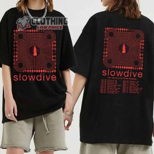 Slowdive 2024 Tour Dates Unisex Sweatshirt Slowdive Band 2024 Concert Ticket Shirt Slowdive World Tour 2024 Shirt Slowdive Merch 1