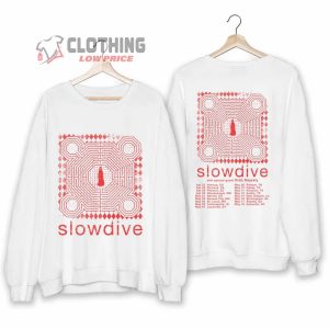 Slowdive 2024 Tour Dates Unisex Sweatshirt Slowdive Band 2024 Concert Ticket Shirt Slowdive World Tour 2024 Shirt Slowdive Merch