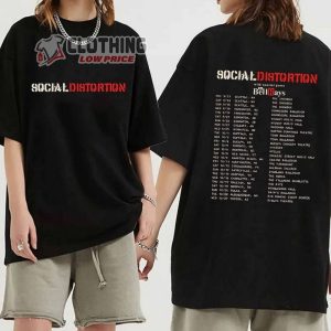 Social Distortion North American Tour 2024 Merch Social Distortion Band Shirt Social Distortion With The Bell Rays T Shirt 1