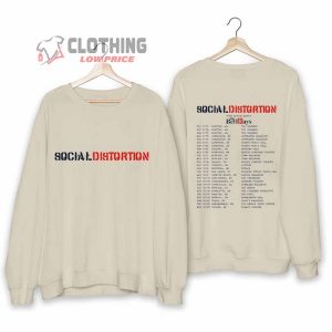 Social Distortion North American Tour 2024 Merch Social Distortion Band Shirt Social Distortion With The Bell Rays T Shirt 3