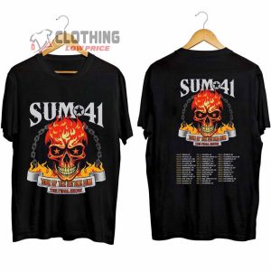 Sum 41 Tour Of The Setting Sum The Final Show Merch, Sum 41 2024 Concert Shirt, Sum 41 Rock Band Tour Dates 2024 T-Shirt