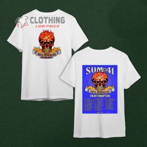 Sum 41 With Interupter Merch Sum 41 Tour Of The Setting Sum Shirt Tour Of The Setting Sum T Shirt