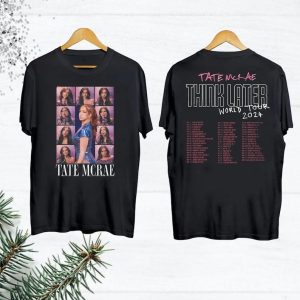 Tate Mcrae 2024 Concert T- Shirt, The Think Later World Tour 2024 Shirt, Tate Mcrae Merch, Tate Mcrae Tee