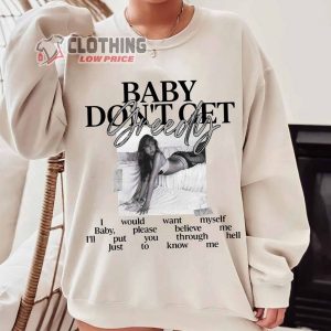 Tate Mcrae Baby Dont Get Greedy Unisex Sweatshirt Tate Tate Mcrae 2024 Tour Shirt Vintage 90s Tate Mcrae Shirt Baby Dont Get Greedy Vintage Merch
