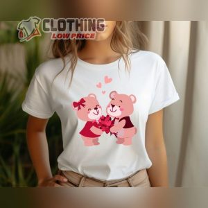 Teddy Couple Valentine Valentines Day Shirt Bear Love Shirt Cute Love Retro Valentine Shirt 1