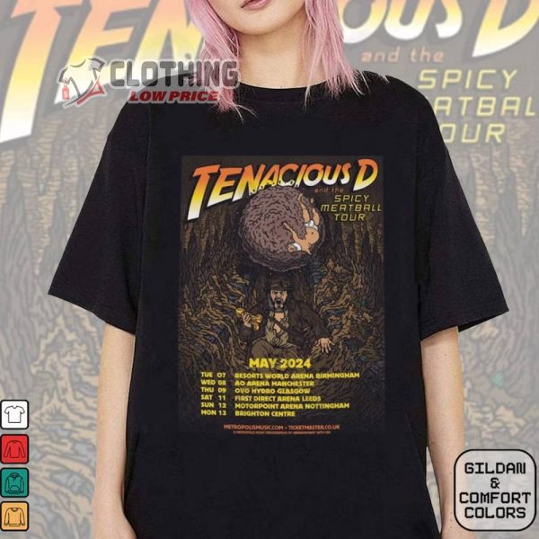Tenacious D Tour 2024 Merch, Tenacious D And The Spicy Meatball Tour 2024 T-Shirt