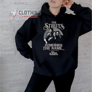 The Struts Tour 2024 Merch, The Struts Remember The Name 2024 Tour With Mac Saturn T-Shirt