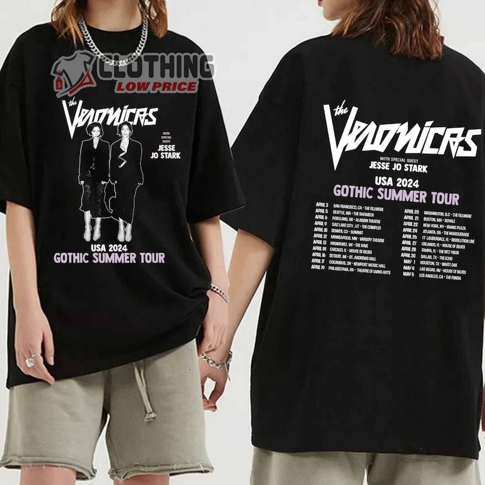 The Veronicas Tour 2024 USA Merch, Gothic Summer Tour 2024 Shirt, The Veronicas Concert 2024 T-Shirt Sweatshirt