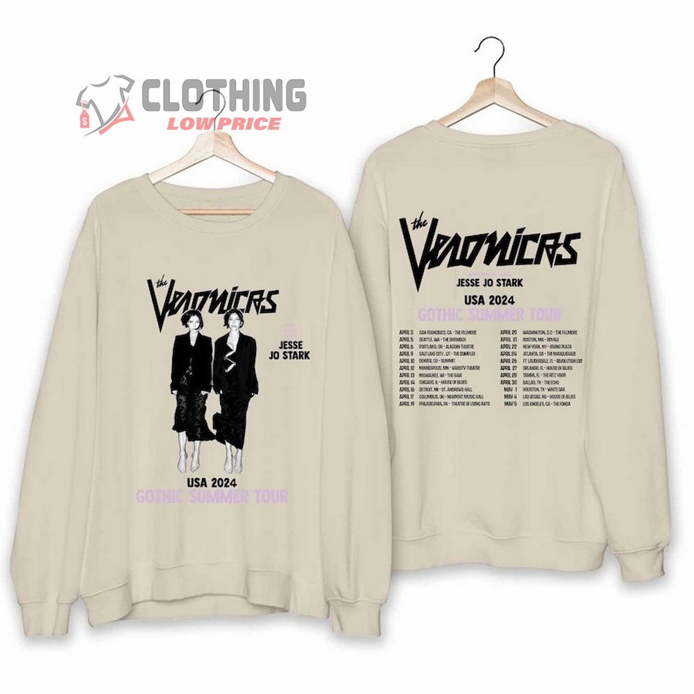 The Veronicas Tour 2024 USA Merch, Gothic Summer Tour 2024 Shirt, The Veronicas Concert 2024 T-Shirt Sweatshirt