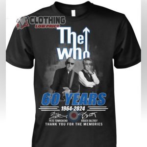 The Who 60 Years 1964 2024 Thank You For The Memories Signatures T Shirt
