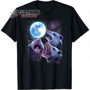 Three Possums Howling At Moon Shirt Lik