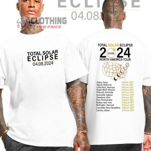 Total Solar Eclipse North America Tour 2024 Unisex Sweatshirt Astronomy Merch Astronomy Lover Tshirts Astronomy Tee Space Hoodie