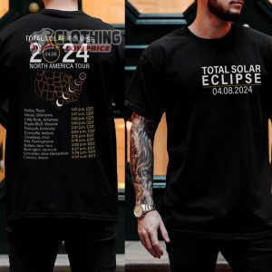 Total Solar Eclipse North America Tour 2024 Unisex Sweatshirt Astronomy Merch Astronomy Lover Tshirts Astronomy Tee Space Hoodie2