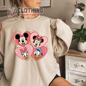 Valentine Mickey And Friends Sweatshirt, Disney Valentines Day Sweater