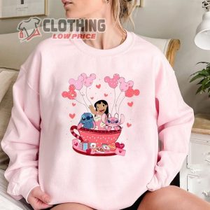 Valentine Stitch And Lilo Angel Sweatshirt Disney Stitch Valentine Shirt