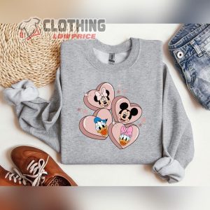 Vintage Mickey And Friends Sweatshirt, Disney Valentines Day Sweatshirt