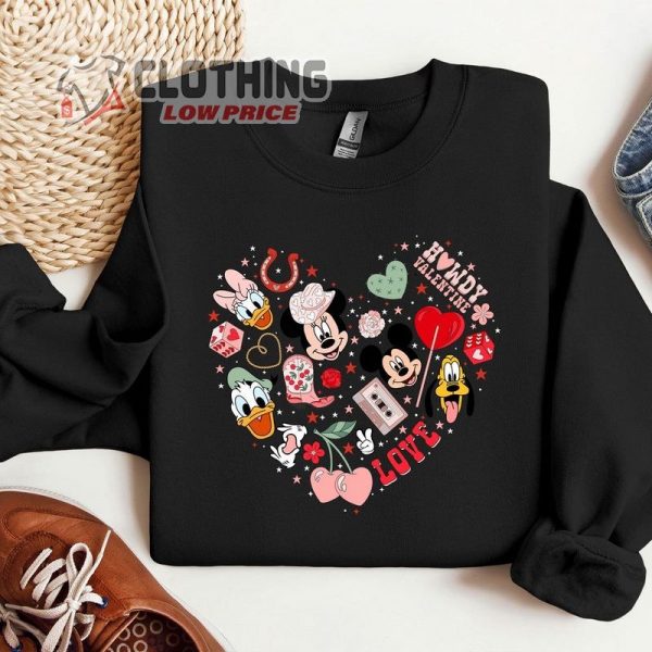 Vintage Mickey And Minnie Sweatshirt, Disney Valentine’S Day Shirt