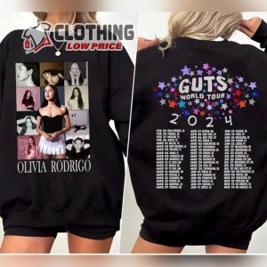 Vintage Olivia Rodrigo Shirt, Trendy Olivia Guts Tour 2024 Sweatshirt Short Sleeve