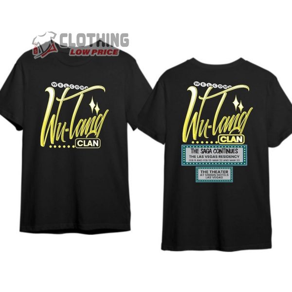 Welcome Wutang Clan Tour 2024 Merch, The Saga Continue Las Vegas in 2024 Shirt, Wutang Clan Concert 2024 T-Shirt