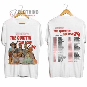 Zach Bryan North America Tour 2024 Merch, The Quittin Time 2024 Shirt, Zach Bryan Country Concert Tee, Zach Bryan Tour 2024 Song List T-Shirt