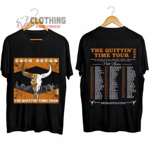 Zach Bryan Western Cowboy Merch Zach Bryan Country Music Singer Shirt The Quittin Time 2024 Tour Tee American Heartbreak T Shirt 1
