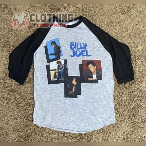 1983 Billy Joel Baseball T Shirt 2024, Billy Joel Tour T Shirt