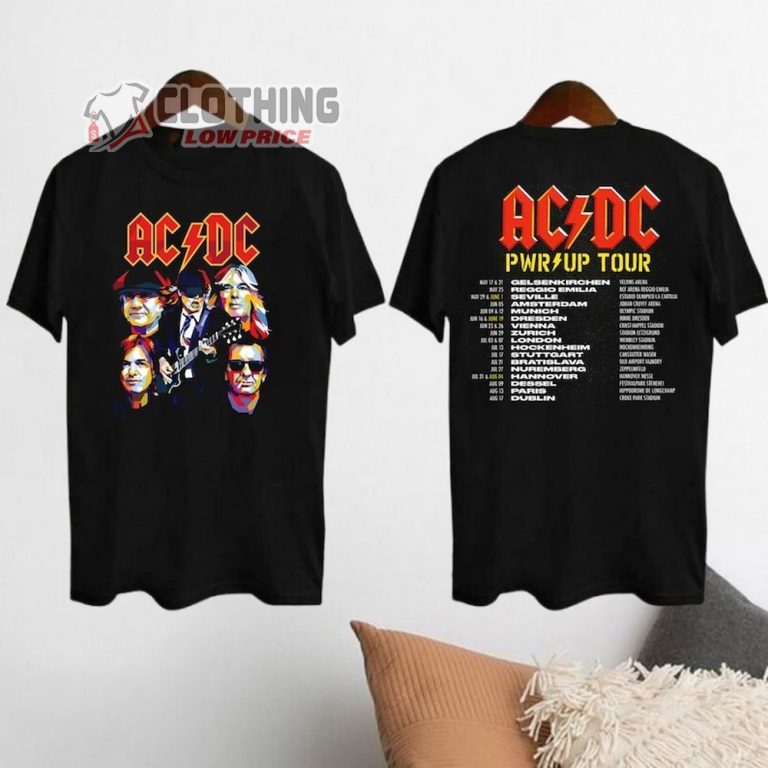 ACDC Power Up Tour Merch, ACDC Pwr Up World Tour 2024 Shirt, Rock Band