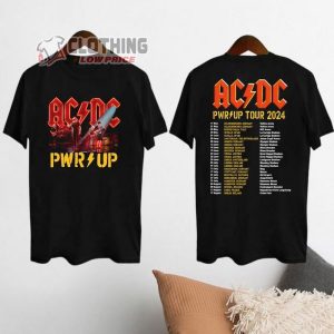 ACDC Pwr Up World Tour 2024 Merch, ACDC Power Up Tour Europe 2024 Shirt, Rock Band ACDC Graphic T-Shirt